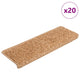 VidaXL Stufenmatten 20 Stück 65x21x4 cm beige rechteckiger Rand