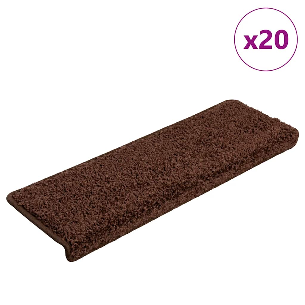 Vidaxx Stufenmatten 20 Stück 65x21x4 cm braun rechteckiger Rand