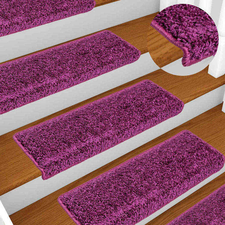 VidaXL Stufenmatten 20 Stk. 65x21x4 cm violett rechteckiger Rand