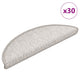 VidaXL Stufenmatten selbstklebend Sisaloptik 30 Stk. 56x17x3 cm Platin