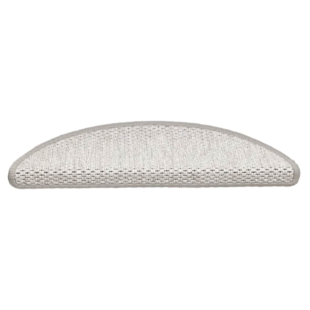 VidaXL Stufenmatten selbstklebend Sisaloptik 30 Stk. 56x17x3 cm Platin