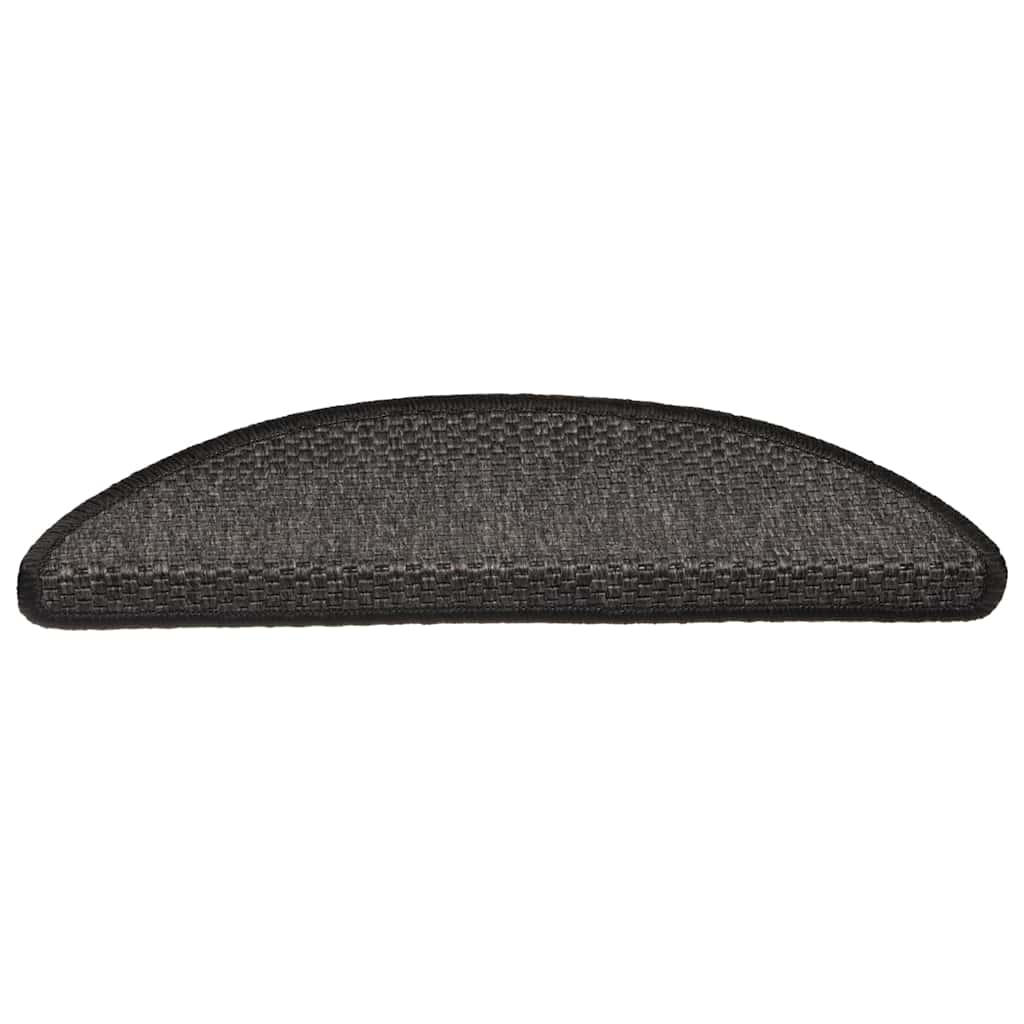VidaXL Stufenmatten selbstklebend Sisaloptik 30 Stk. 56x17x3 cm Anthrazit
