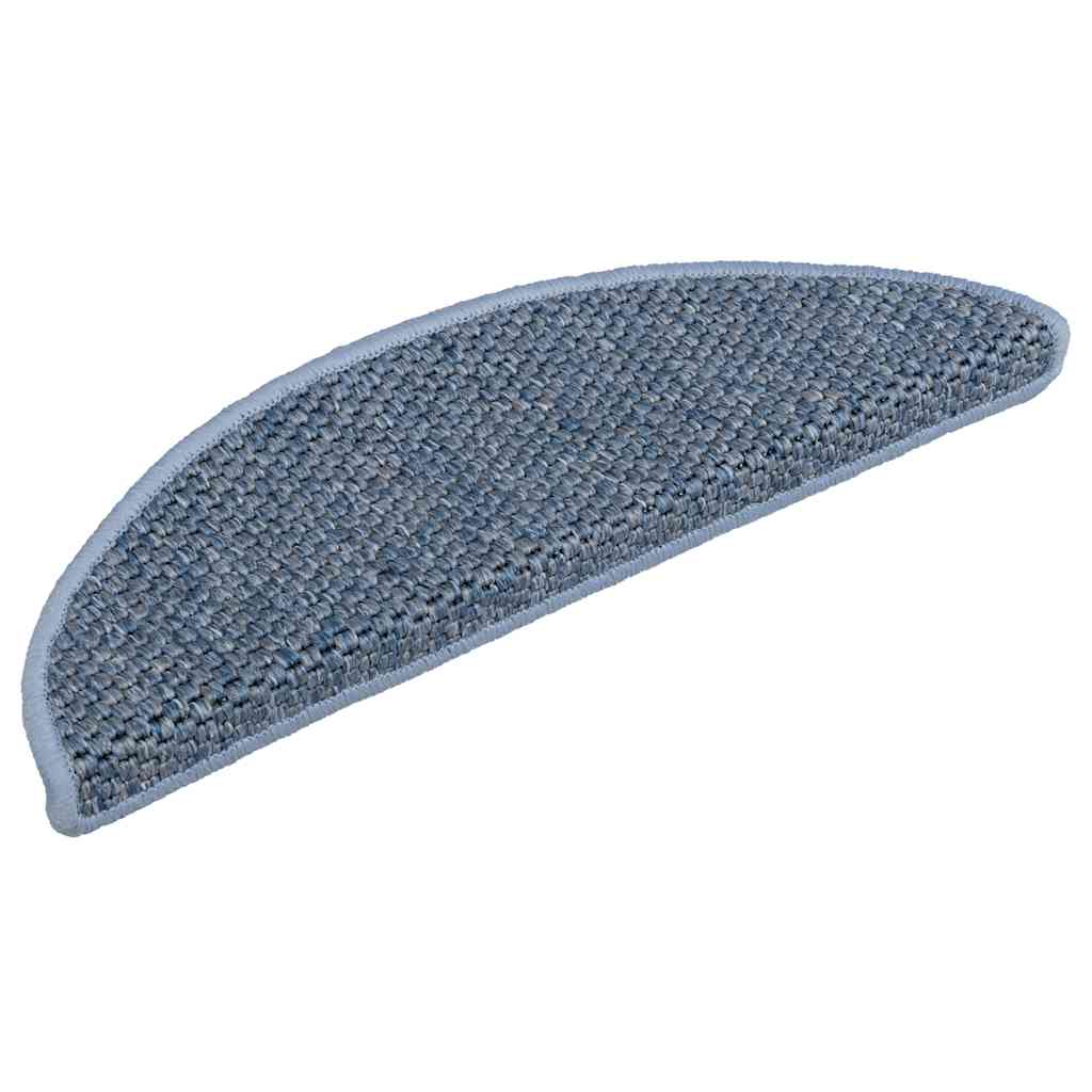 VidaXL Stufenmatten selbstklebend Sisaloptik 30 Stk. 56x17x3 cm Blau