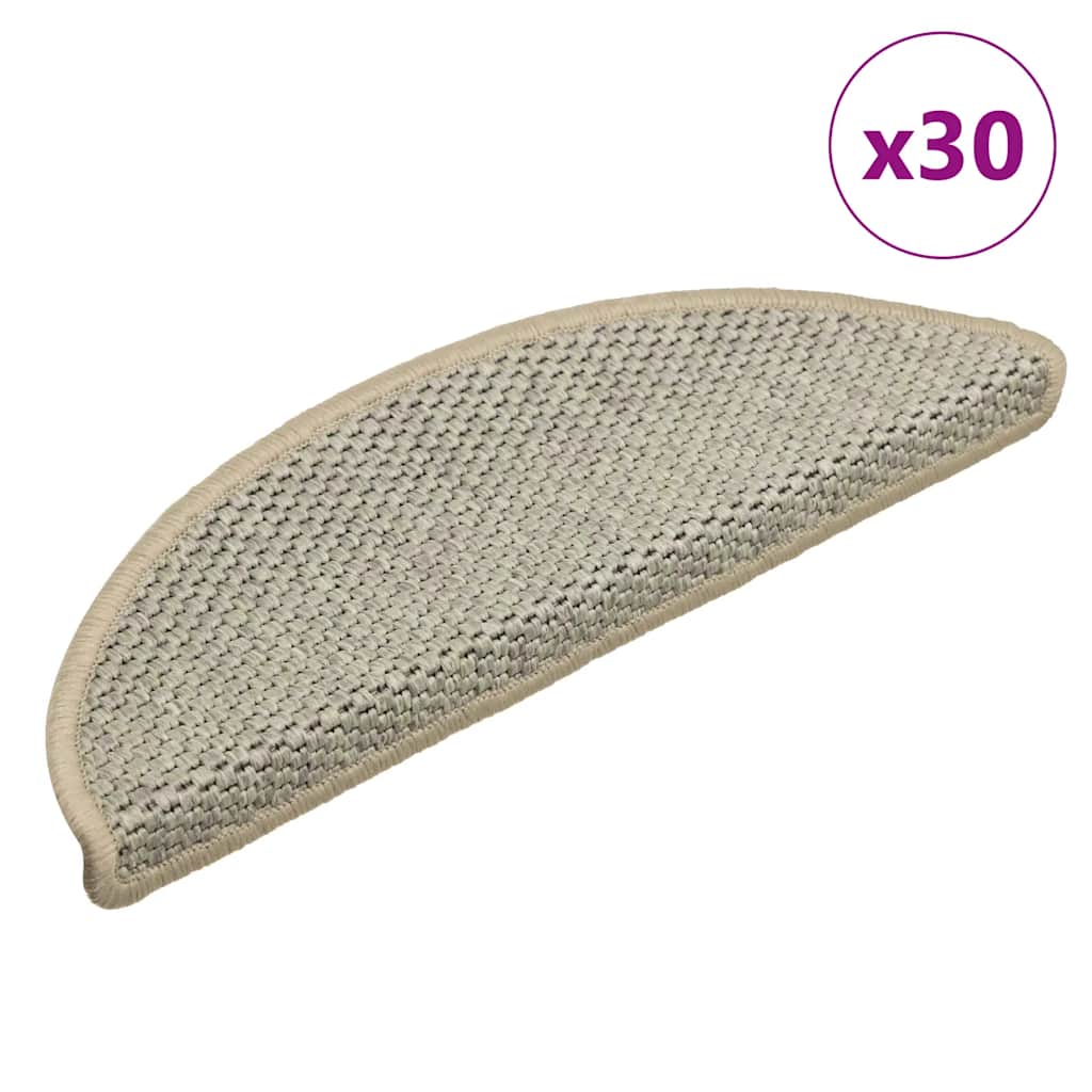VidaXL Stufenmatten selbstklebend Sisaloptik 30 Stk. 56x17x3 cm Hellgrün