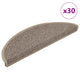 VidaXL Stufenmatten selbstklebend Sisaloptik 30 Stk. 56x17x3 cm Dunkelbeige