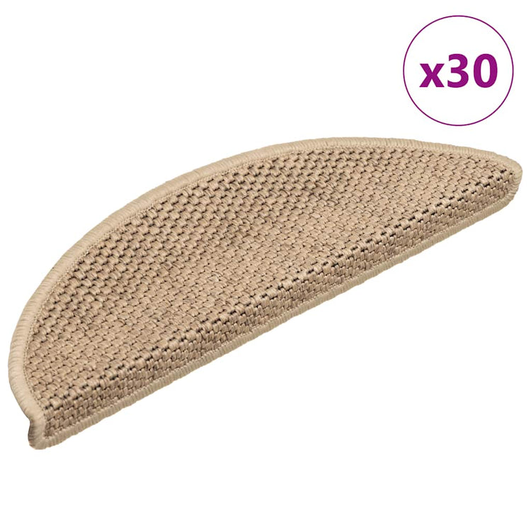 VidaXL Stufenmatten selbstklebend Sisaloptik 30 Stk. 56x17x3 cm Sand
