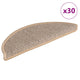 VidaXL Stufenmatten selbstklebend Sisaloptik 30 Stk. 56x17x3 cm Hellbeige
