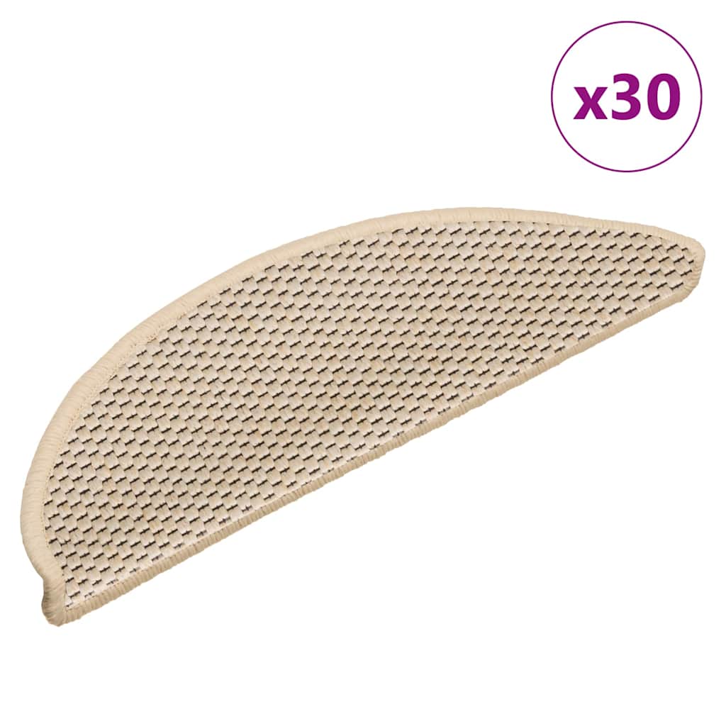 VidaXL Stufenmatten selbstklebend Sisaloptik 30 Stk. 56x17x3 cm Berber