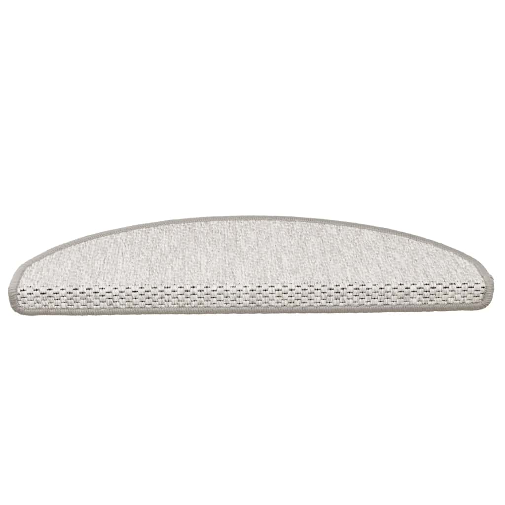 Vidaxxl Stufenmatten selbstklebend Sisaloptik 30 Stk 65x21x4 cm Platin