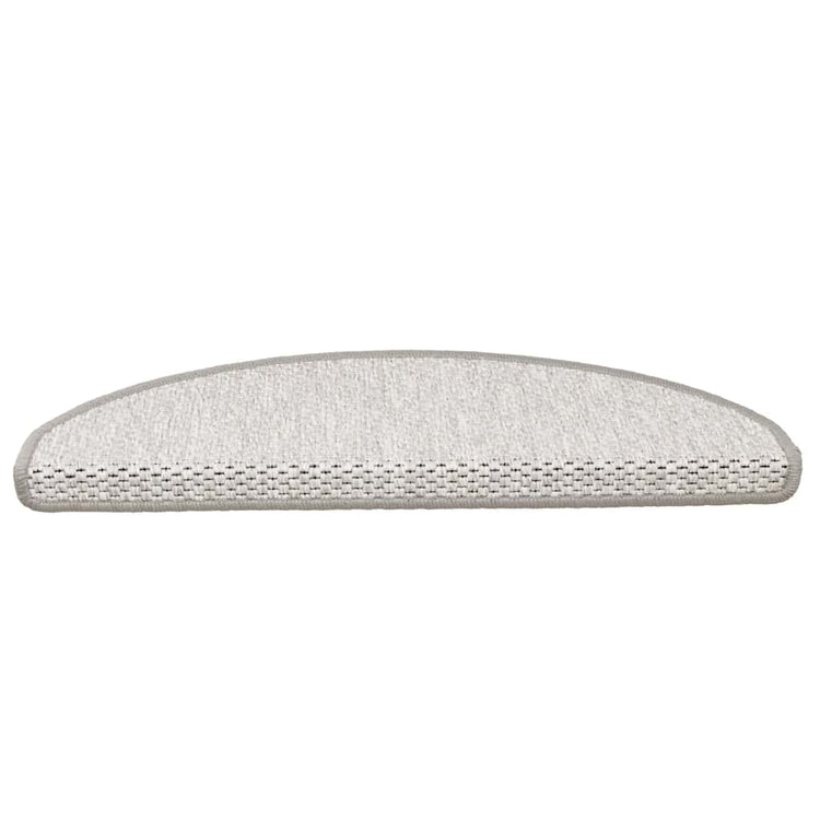 Vidaxxl Stufenmatten selbstklebend Sisaloptik 30 Stk 65x21x4 cm Platin