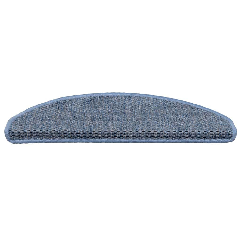 VidaXL Stufenmatten selbstklebend Sisaloptik 30 Stk. 65x21x4 cm Blau