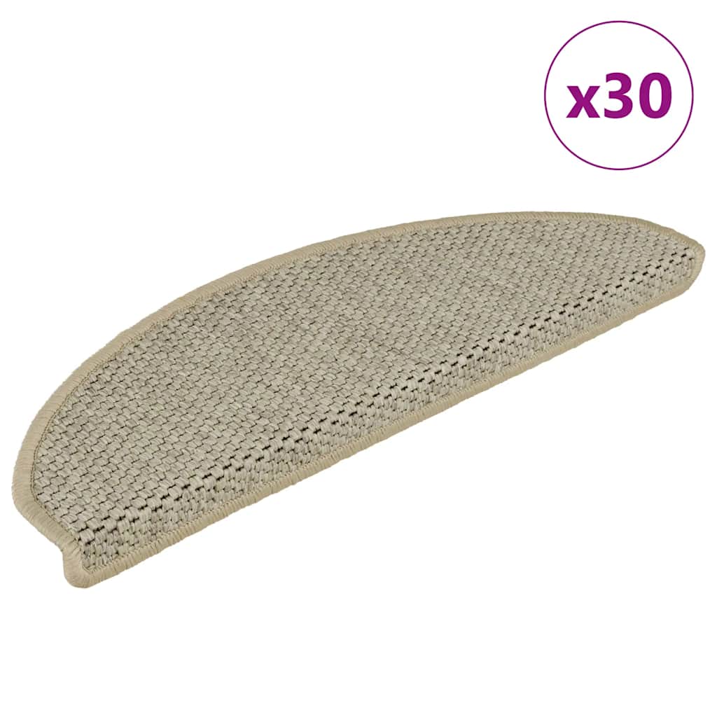 Vidaxx Stufenmatten selbstklebend Sisaloptik 30 Stk 65x21x4 cm Hellgrün