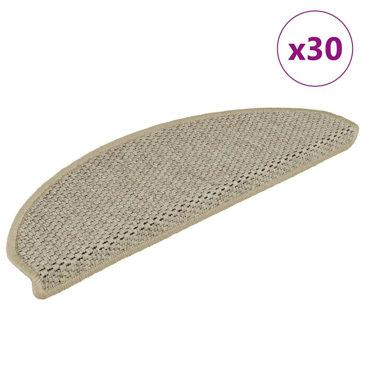 Vidaxx Stufenmatten selbstklebend Sisaloptik 30 Stk 65x21x4 cm Hellgrün