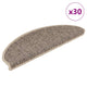 VidaXL Stufenmatten selbstklebend Sisaloptik 30 Stk. 65x21x4 cm Dunkelbeige