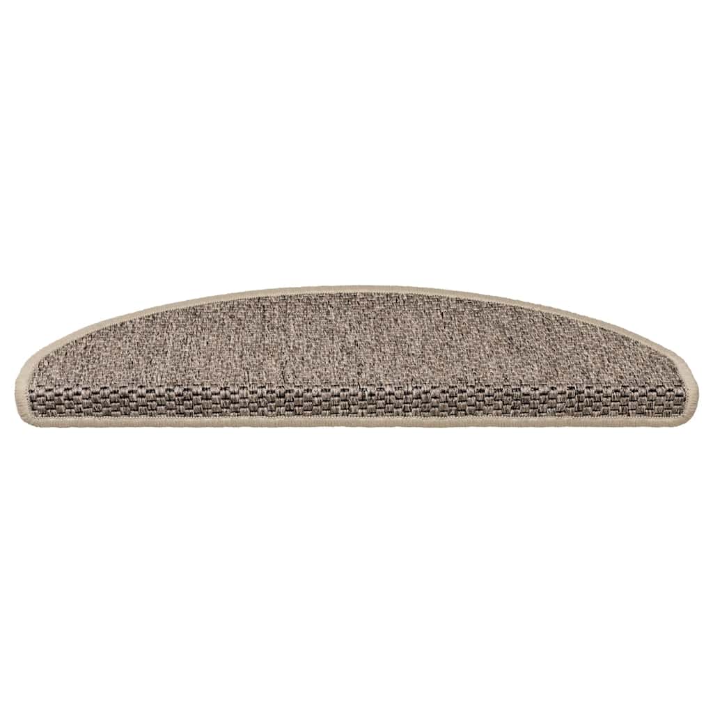 VidaXL Stufenmatten selbstklebend Sisaloptik 30 Stk. 65x21x4 cm Dunkelbeige