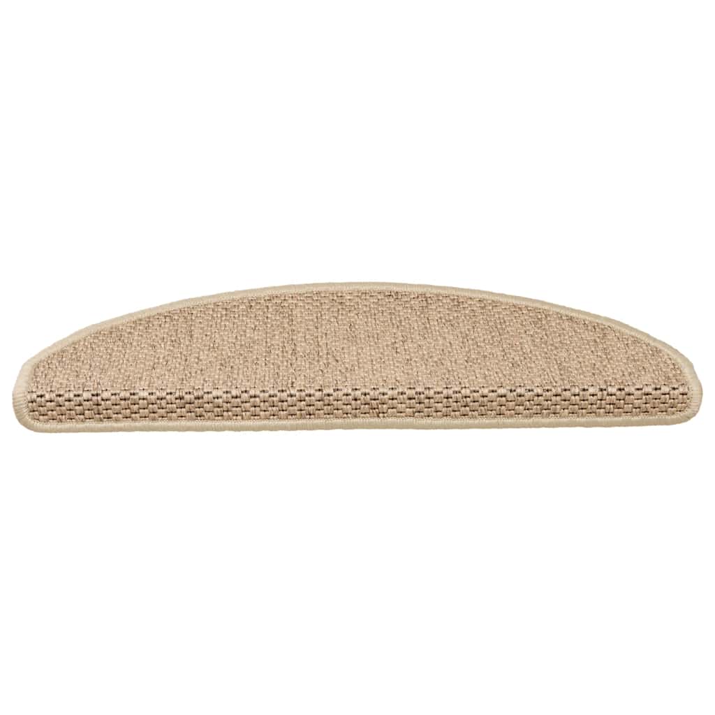 VidaXL Stufenmatten selbstklebend Sisaloptik 30 Stk. 65x21x4 cm Sand