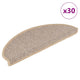 VidaXL Stufenmatten Sisaloptik selbstklebend 30 Stk 65x21x4 cm Hellbeige