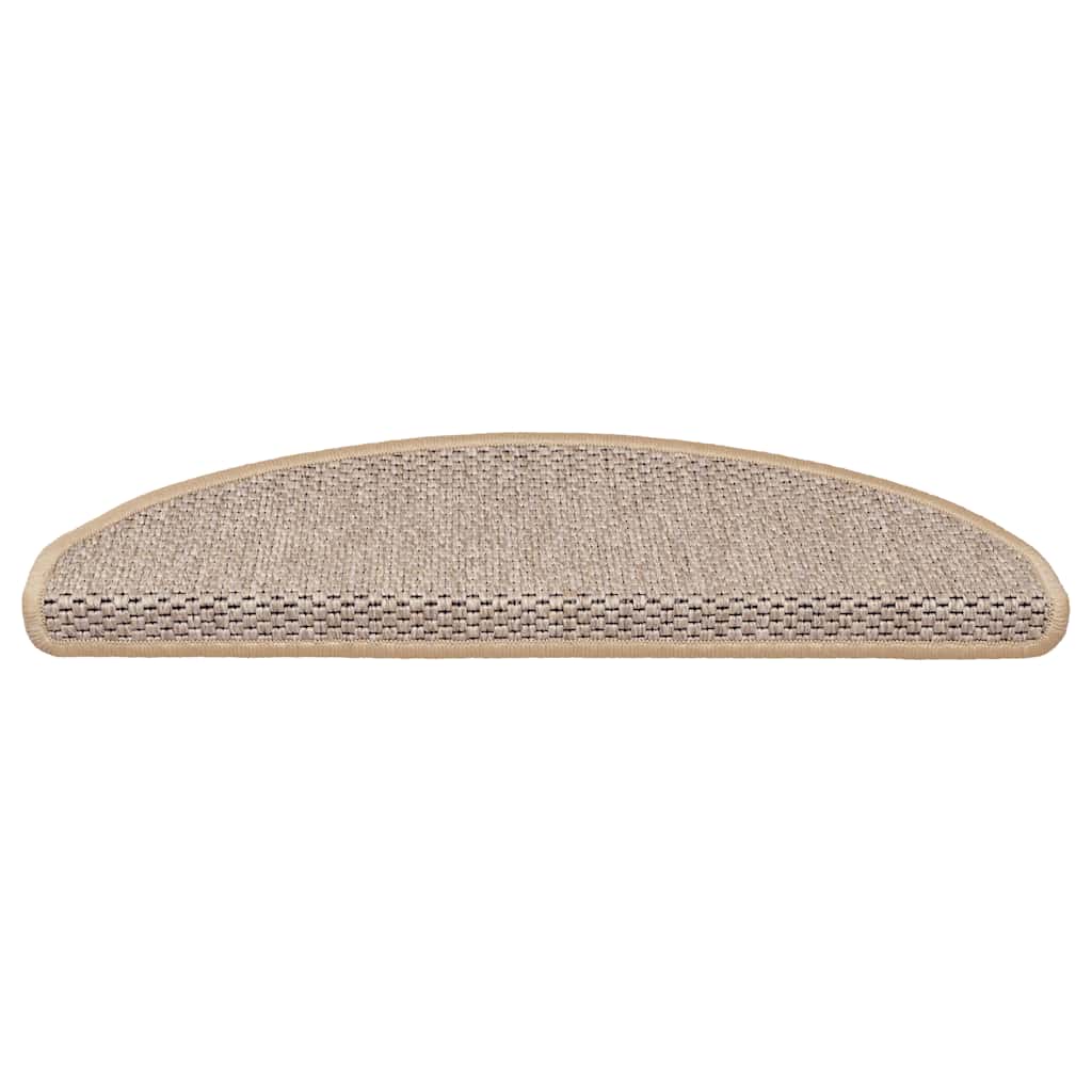 VidaXL Stufenmatten Sisaloptik selbstklebend 30 Stk 65x21x4 cm Hellbeige