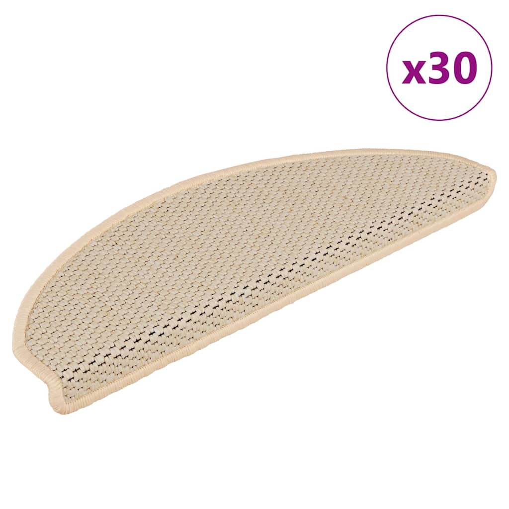 Vidaxx Stufenmatten selbstklebend Sisaloptik 30 Stk 65x21x4 cm Berber