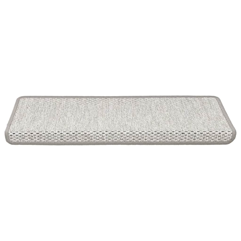 Vidaxxl Stufenmatten selbstklebend Sisaloptik 30 Stk 65x21x4 cm Platin