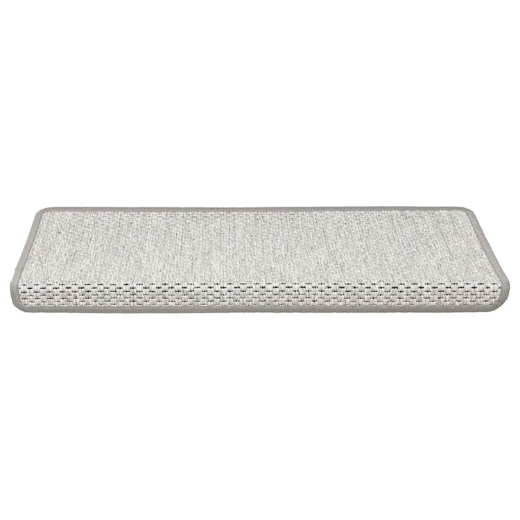 Vidaxxl Stufenmatten selbstklebend Sisaloptik 30 Stk 65x21x4 cm Platin