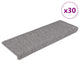 Vidaxx Stufenmatten selbstklebend Sisaloptik 30 Stück 65x21x4cm silberfarben