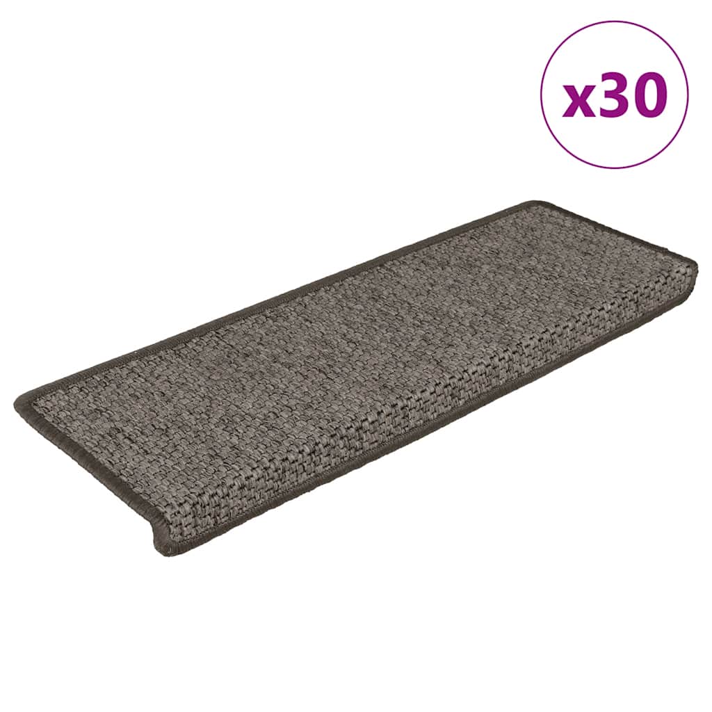 VidaXL Stufenmatten selbstklebend Sisaloptik 30 Stk. 65x21x4 cm Grau Beige