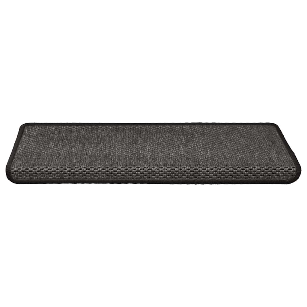 VidaXL Stufenmatten selbstklebend Sisaloptik 30 Stk. 65x21x4 cm Anthrazit