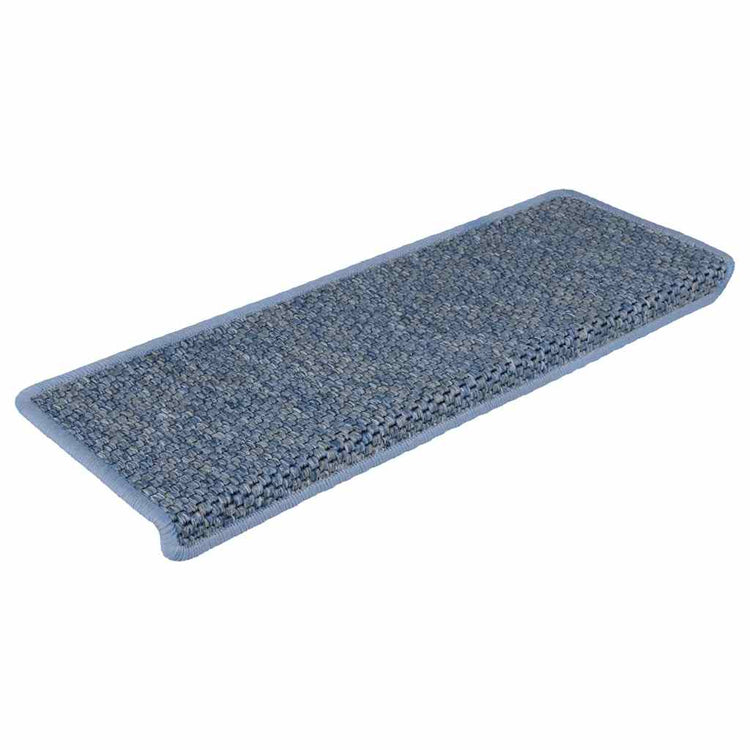 VidaXL Stufenmatten selbstklebend 30 Stk. Sisaloptik 65x21x4 cm Blau