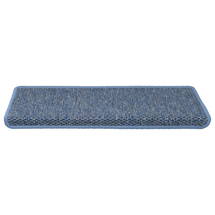 VidaXL Stufenmatten selbstklebend 30 Stk. Sisaloptik 65x21x4 cm Blau