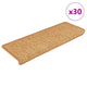 VidaXL Stufenmatten selbstklebend 30 St. Sisaloptik 65x21x4 cm Sisal