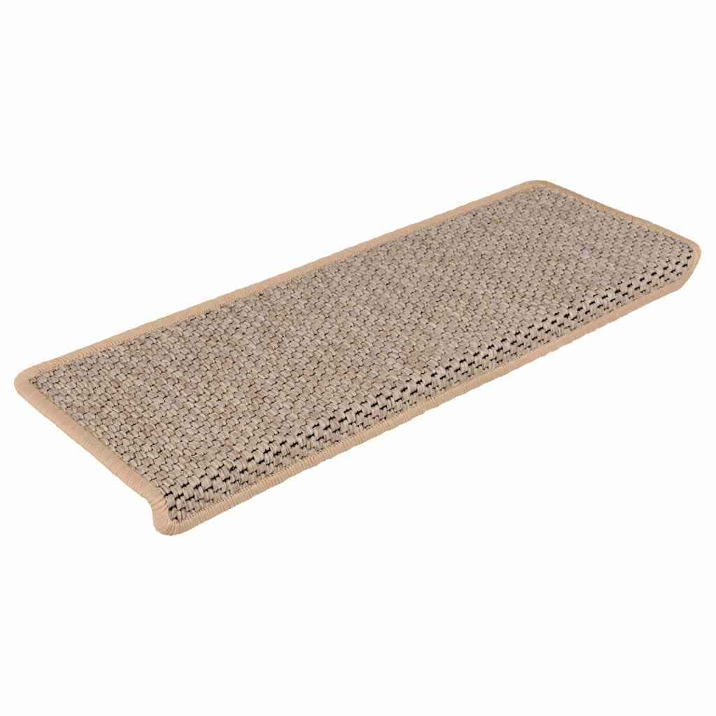 VidaXL Stufenmatten selbstklebend 30 Stk. Sisaloptik 65x21x4 cm Hellbeige