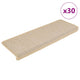 VidaXL Stufenmatten selbstklebend 30 Stk. Sisaloptik 65x21x4 cm Berber