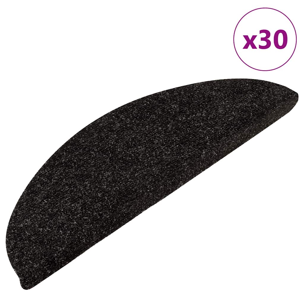 Vidaxx selbstklebende Stufenmatten 30 Stück 56x17x3 cm Anthrazit