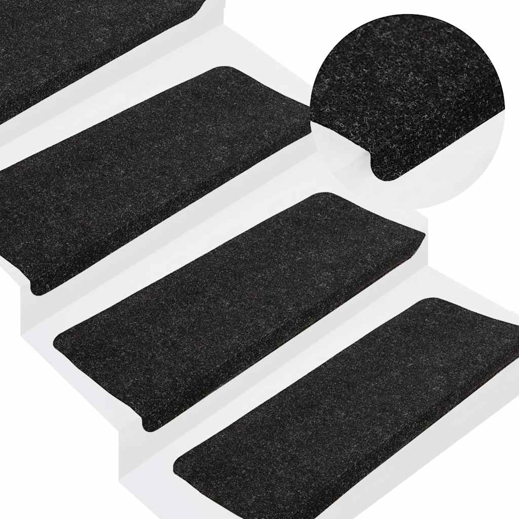 VidaXL Stufenmatten selbstklebend 30 Stück 65x24,5x3,5 cm Anthrazit