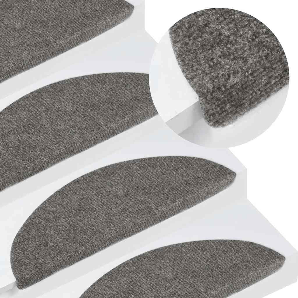 VidaXL Stufenmatten selbstklebend 30 Stück 56x17x3 cm grau