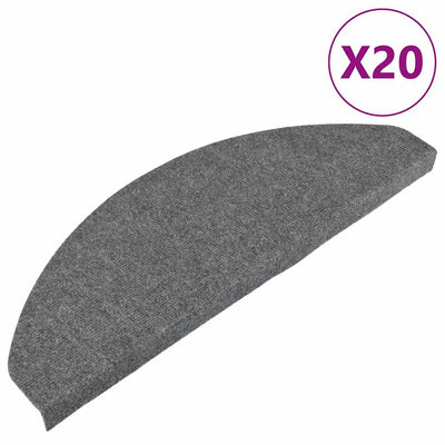 VidaXL Stufenmatten selbstklebend 20 Stück 65x22,5x3,5 cm grau