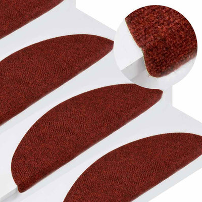 VidaXL Stufenmatten selbstklebend 30 Stück 56x17x3 cm rot