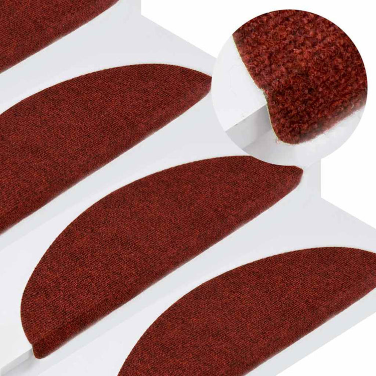 VidaXL Stufenmatten selbstklebend 30 Stück 56x17x3 cm rot