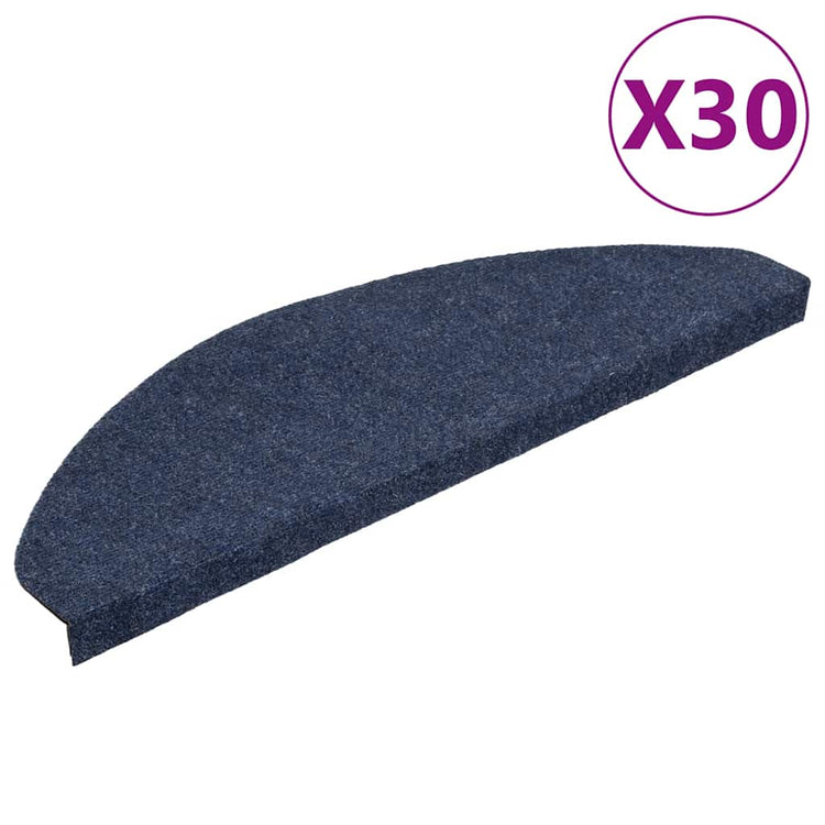 VidaXL Stufenmatten selbstklebend 30 Stück 65x22,5x3,5 cm blau