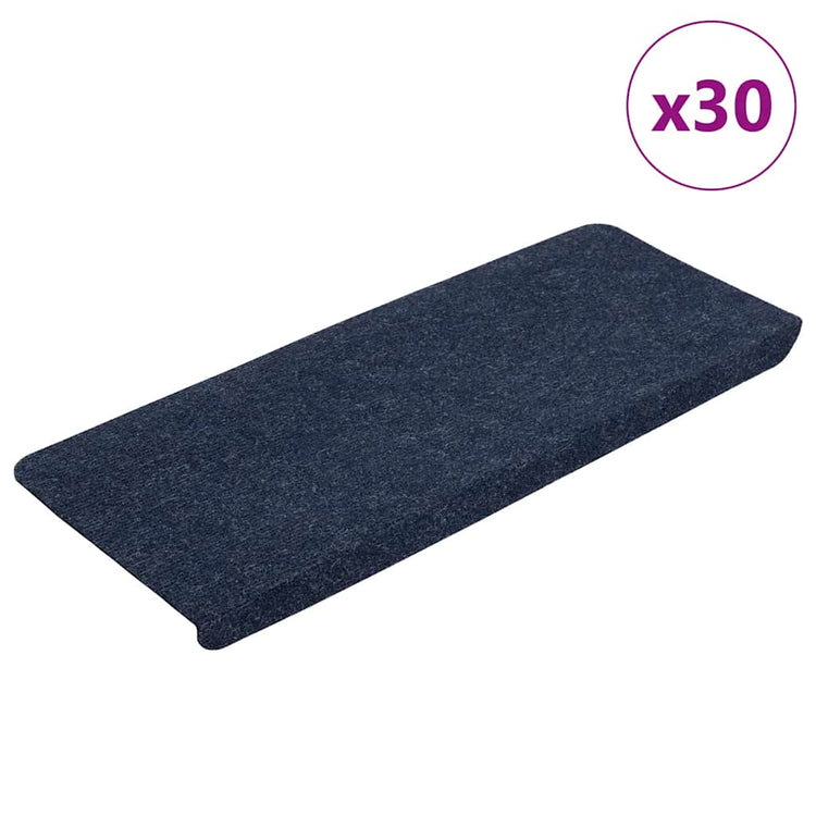 VidaXL Stufenmatten selbstklebend 30 Stück 65x24,5x3,5 cm blau