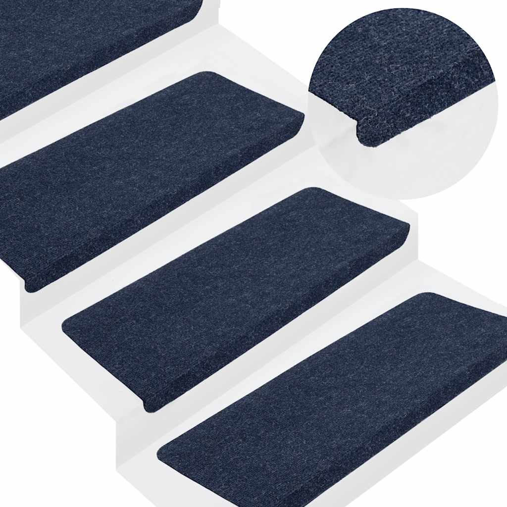 VidaXL Stufenmatten selbstklebend 30 Stück 65x24,5x3,5 cm blau