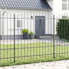 Vidaxl Gartenzaun 2 Stück grau 170 x 215 cm pulverbeschichteter Stahl