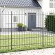 Vidaxl Gartenzaun 2 Stück grau 170 x 215 cm pulverbeschichteter Stahl