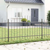Vidaxl Gartenzaun 3 Stück grau 170 x 140 cm pulverbeschichteter Stahl