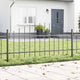 VidaXL Gartenzaun 5 Stk. Grau 170 x 140 cm pulverbeschichteter Stahl