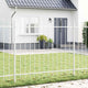 Vidaxl Gartenzaun 3 Stück weiß 170 x 190 cm pulverbeschichteter Stahl