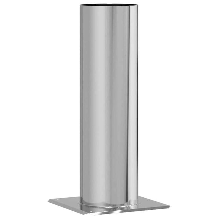 Vidaxl Kaminkopfverlängerung Silber 26 x 26 x 50 cm Edelstahl
