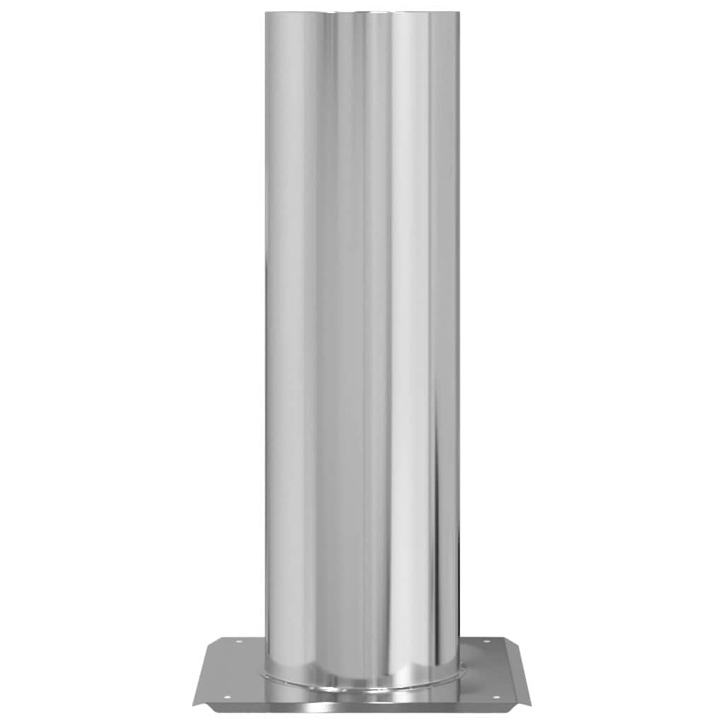 Vidaxl Kaminkopfverlängerung Silber 26 x 26 x 50 cm Edelstahl