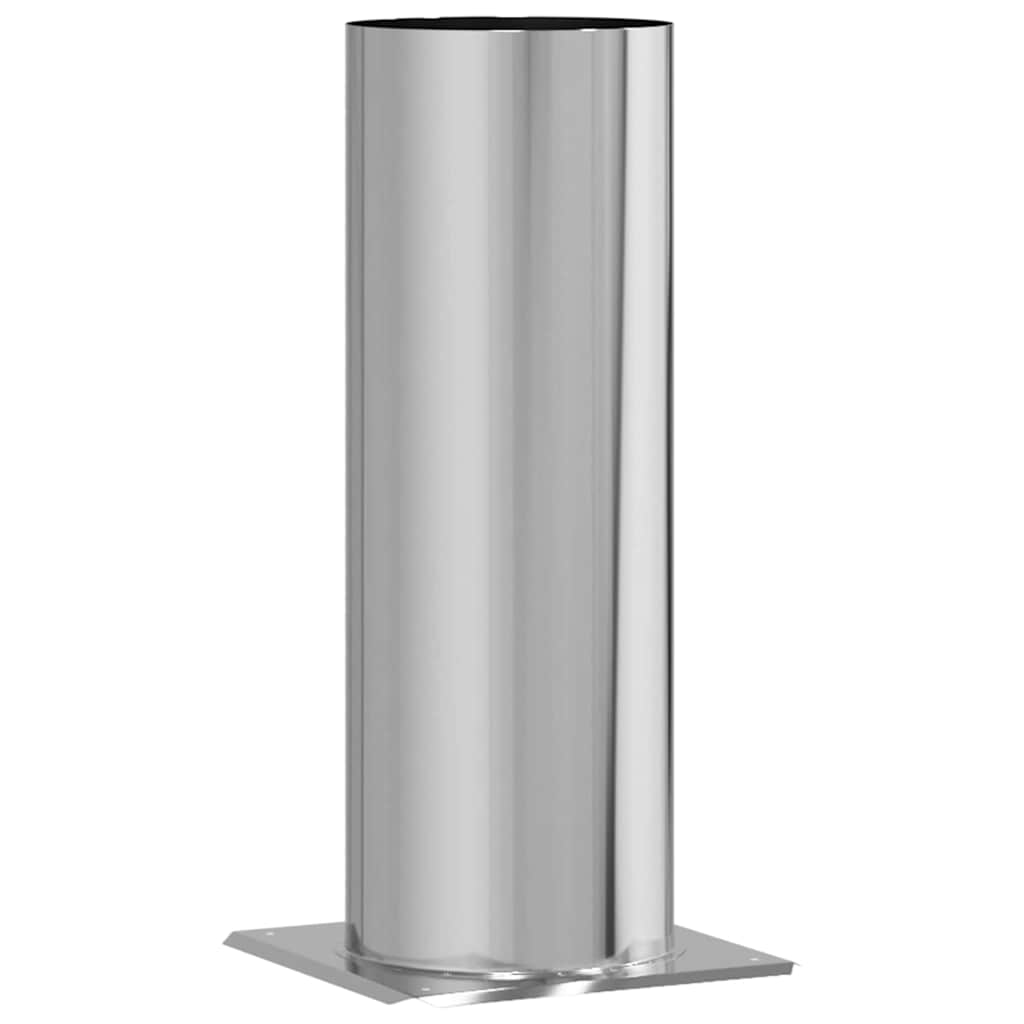 Vidaxl Kaminkopfverlängerung Silber 29 x 29 x 50 cm Edelstahl